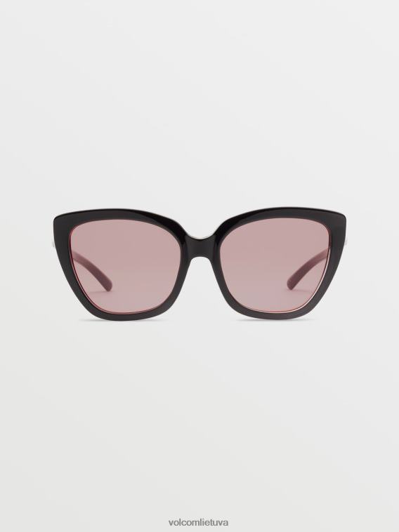 mili akiniai nuo saulės blizgi juoda/šviesiai rožė PL02T517 lauke unisex