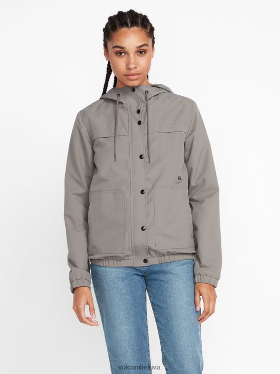 priešo akmens striukė gunmetal pilka PL02T905 apranga moterys