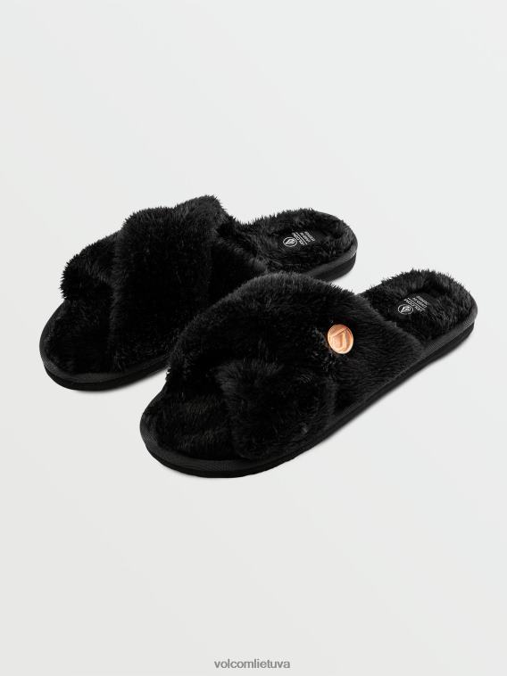 gyveno su lounge slip sandal juodas PL02T1007 avalynė moterys