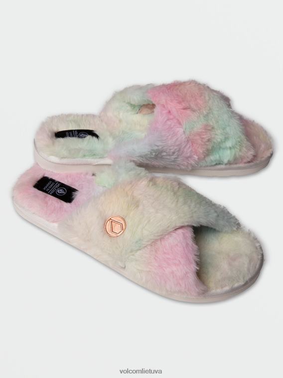 gyveno su lounge slip sandal kaklaraiščio dažai PL02T1035 avalynė moterys